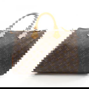 LOUIS VUITTON SPEEDY 35 HANDBAG: LOUIS VUITTON Speedy 35 Handbag Brand: LOUIS VUITTON  Type: Handbag  Material: Exterior Material PVC coated canvas  Color: Exterior Color Brown  Size: H:25cm x W:35cm x D:18cm (H:9.8" x W:13.8" x D:7.
