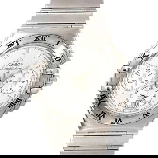 OMEGA CONSTELLATION QUARTZ DATE SILVER DIAL MENS WATCH: OMEGA Constellation Quartz Date Silver Dial Mens Watch Brand: OMEGA  Type: Wristwatch  Material: Stainless steel  Color: none  Size: Case Size Length 43mm(included lag) Width 38mm(not included crown)