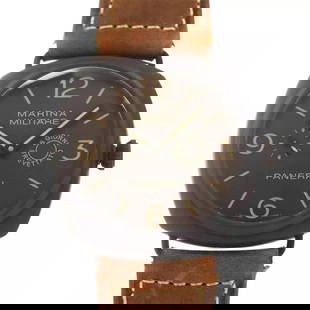 PANERAI RADIOMIR HAND WINDING BLAWN DIAL MENS WATCH: PANERAI Radiomir Hand Winding Blawn Dial Mens Watch Brand: PANERAI  Type: Wristwatch  Material: composite,suede  Color: none  Size: Case Size Length 51mm(included lag) Width 47mm(not included crown) D