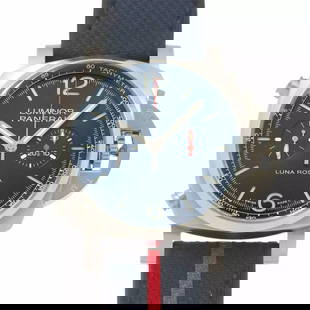 PANERAI LUMINOR CHRONO LUNA ROSSA AUTOMATIC MENS WATCH: PANERAI Luminor Chrono Luna Rossa Automatic Mens Watch Brand: PANERAI  Type: Wristwatch  Material: Stainless steel,Rubber  Color: none  Size: Case Size Length 53.5mm(included lag) Width 44mm(not inclu