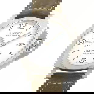 PANERAI LUMINOR MARINA AUTOMATIC WHITE DIAL MENS WATCH: PANERAI Luminor Marina Automatic White Dial Mens Watch Brand: PANERAI  Type: Wristwatch  Material: Stainless steel,Leather  Color: none  Size: Case Size Length 53mm(included lag) Width 44mm(not includ