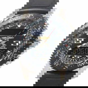 BREITLING AIRWOLF QUARTZ BLACK DIAL MENS WATCH: BREITLING Airwolf Quartz Black Dial Mens Watch Brand: BREITLING  Type: Wristwatch  Material: Stainless steel,Rubber  Color: none  Size: Case Size Length 53mm(included lag) Width 43mm(not included crow