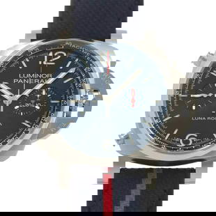 PANERAI LUMINOR CHRONO LUNA ROSSA AUTOMATIC MENS WATCH: PANERAI Luminor Chrono Luna Rossa Automatic Mens Watch Brand: PANERAI  Type: Wristwatch  Material: Stainless steel,Rubber  Color: none  Size: Case Size Length 53.5mm(included lag) Width 44mm(not inclu