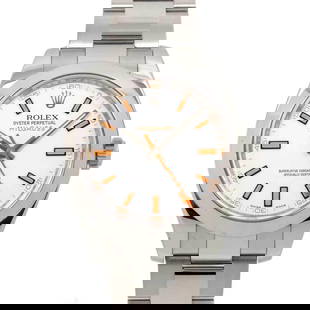 ROLEX MILGAUSS SERIAL V AUTOMATIC WHITE DIAL MENS WATCH: ROLEX Milgauss Serial V Automatic White Dial Mens Watch Brand: ROLEX  Type: Wristwatch  Material: Stainless steel  Color: none  Size: Case Size Length 49mm(included lag) Width 40mm(not included crown)