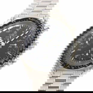 OMEGA SPEEDMASTER CHRONOGRAPH BLACK DIAL MENS WATCH: OMEGA Speedmaster Chronograph Black Dial Mens Watch Brand: OMEGA  Type: Wristwatch  Material: Stainless steel  Color: none  Size: Case Size Length 45mm(included lag) Width 39mm(not included crown) Dep