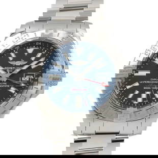 BREITLING AVENGER II GMT AUTOMATIC BLUE DIAL MENS: BREITLING Avenger II GMT Automatic Blue Dial Mens Brand: BREITLING  Type: Wristwatch  Material: Stainless steel  Color: none  Size: Case Size Length 52mm(included lag) Width 44mm(not included crown) D