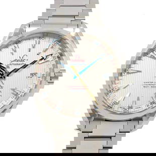 OMEGA SEAMASTER AQUA TERRA SILVER DIAL: OMEGA Seamaster Aqua Terra Silver Dial Brand: OMEGA  Type: Wristwatch  Material: Stainless steel  Color: none  Size: Case Size Length 48mm(included lag) Width 42mm(not included crown) Depth 13mm Brace