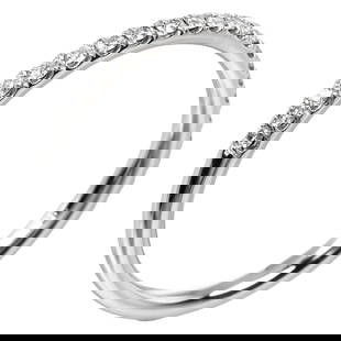 HARRY WINSTON MICRO PAVE BAND SMALL RING HALF: Harry Winston Micro Pave Band Small Ring Half Brand: Harry Winston  Type: Band ring  Material: Platinum 950  Color: None  Size: 4.5 US  Accessories: None Accessories Notice: When purchasing pre