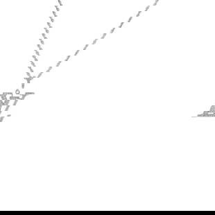 LOUIS VUITTON PENDANT LV GM K18WG WHITE GOLD NECKLACE: Louis Vuitton Pendant LV GM K18WG White Gold Necklace Brand: Louis Vuitton  Type: Necklace  Material: White gold (18K)  Color: None  Size: Neck Circumference 55 cm / 21.65'' Pendant Size 15mm x 16mm /