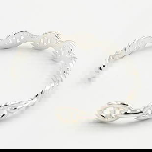 HERMES CHAINE D'ANCRE ANCHAENE BANGLE: Hermes Chaine d'Ancre Anchaene Bangle Brand: Hermes  Type: Bangle  Material: Sterling silver 925  Color: None  Size: Diameter 16cm / 6.29''  Accessories: None Accessories Notice: When purchasin