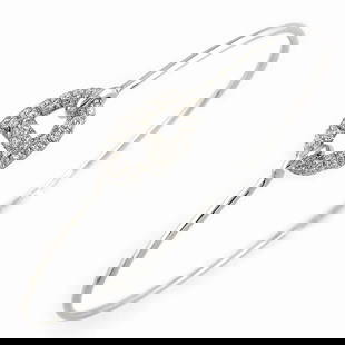 HERMES BRACELET BANGLE RONDO CHAINE DANCRE DIAMOND: HERMES Bracelet Bangle Rondo Chaine Dancre Diamond Brand: HERMES  Type: Bracelet  Material: 750(18K) White Gold  Color: None  Size: Wrist Size : 6.29"(inches) / 16.0cm Bangle Width : 0.05"(inches) / 1