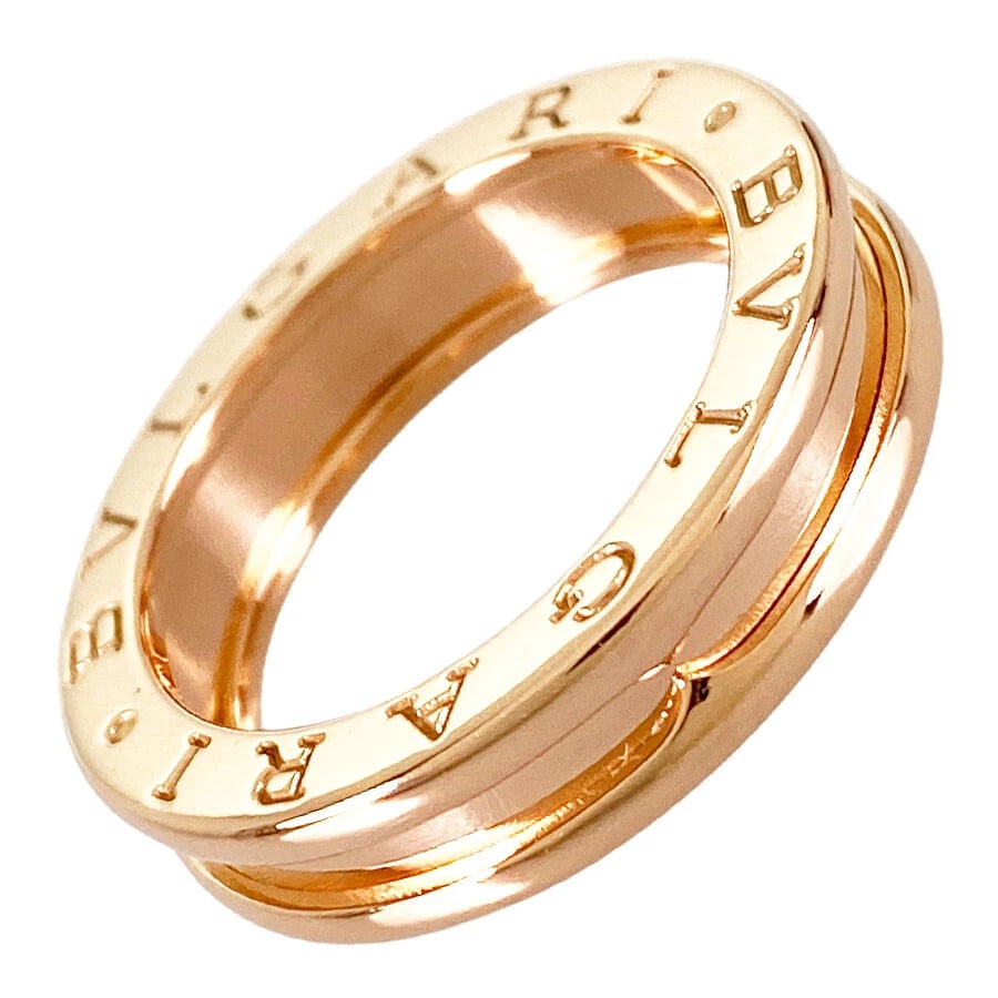 BVLGARI B.ZERO1 ROSE GOLD RING: BVLGARI B.zero1 Rose gold Ring Brand: BVLGARI Type: Ring Material: 18K Rose Gold Color: Gold Size: 5.5 US Accessories: None Accessories Notice: When purchasing pre-owned goods, please refe