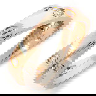 CARTIER RING BE LOVE 2 BAND CROSS BICOLOR DIAMOND: Cartier Ring Be Love 2 Band Cross Bicolor Diamond Brand: Cartier Type: Ring Material: 750(18K) White Gold 750(18K) Rose(Pink) Gold Color: None Size: 6.5 US Accessories: None Accessories No