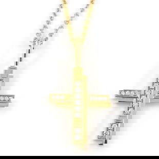 HARRY WINSTON NECKLACE CROSS CHARM DIAMOND: HARRY WINSTON Necklace Cross Charm Diamond Brand: HARRY WINSTON  Type: Necklace  Material: 750(18K) Yellow Gold  Color: None  Size: Chain Length : 16.02"(inches) / 40.7cm Pendant Top Size : W 0.55" ×