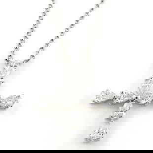 HARRY WINSTON NECKLACE SSYMBOLS PEAR SHAPED DIAMOND: HARRY WINSTON Necklace Ssymbols Pear Shaped Diamond Brand: HARRY WINSTON  Type: Necklace  Material: PT950 Platinum  Color: None  Size: Chain Length : 16.22"(inches) / 41.2cm Pendant Top Size : W 0.57"