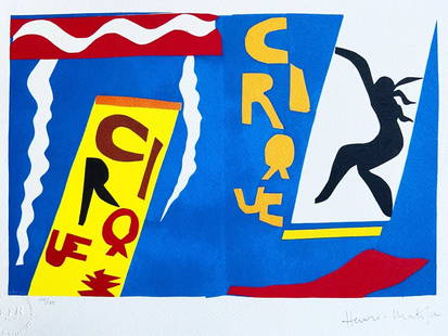 HENRI MATISSE LITHOGRAPH 175EX JAZZ NUMBERED SIGNED OP STAMPED CERTIFIED: Henri Matisse Lithograph 175ex Jazz Numbered Signed Op Stamped Certified Size: 40 x 30 cm  Description: Lithograph From an original work by Maestro Henri Matisse, on art paper. "Jazz" Printed in 1986