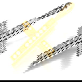 HARRY WINSTON PENDANT TRAFFIC CROSS DIAMOND: HARRY WINSTON Pendant Traffic Cross Diamond Brand: HARRY WINSTON  Type: Pendant  Material: 18K / 750 / Yellow Gold  Color: None  Size: Design size: 19.0 x 14.5mm Total length of the pendant including