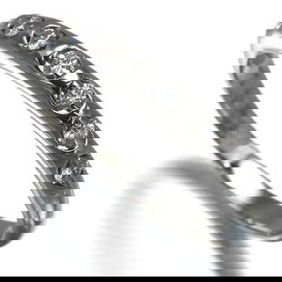 CELINE RING DIAMOND PLATINUM: CELINE Ring Diamond Platinum Brand: CELINE  Type: Ring  Material: 900 / Platinum  Color: None  Size: 6 - 6.25 US  Accessories: None Accessories Notice: When purchasing pre-owned goods, please r