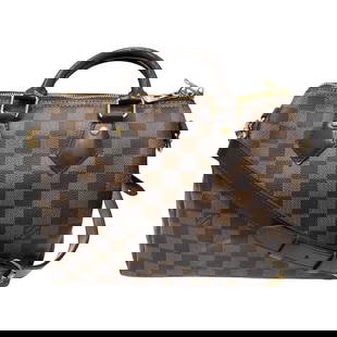 LOUIS VUITTON SPEEDY BANDOLIER HANDBAG: LOUIS VUITTON Speedy Bandolier Handbag Brand: LOUIS VUITTON  Type: Handbag  Material: Exterior Material Damier canvas  Color: Exterior Color Brown  Size: Size(Inch) W0.0 x H0.0x D0.0inch Shoulder:37.8