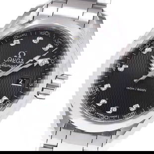 OMEGA SEAMASTER AQUA TERRA 11P DIAMOND QUARTZ LADIES: OMEGA Seamaster Aqua Terra 11P diamond Quartz Ladies Brand: OMEGA  Type: Wristwatch  Material: Case Material Stainless Steel, Band Material Stainless Steel  Color: Case Color Silver, Band Color Silver