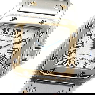 CARTIER SANTOS GALBE SM TONE AUTOMATIC LADIES WATCH: CARTIER Santos Galbe SM tone Automatic Ladies Watch Brand: CARTIER  Type: Wristwatch  Material: Case Material Stainless Steel/YG, Band Material Stainless Steel/YG  Color: Case Color Silver / Gold, Ban