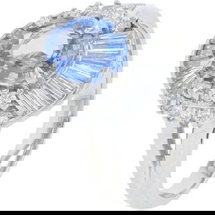 PLATINUM SAPPHIRE RING: Platinum Sapphire Ring Brand: Estate (Estate / Vintage)  Product Type : Ring  Material: Metal Type: Platinum 850  Sone Color: None  Stone Shape: None  Gemstone(s): Sapphire  Size: 6 US