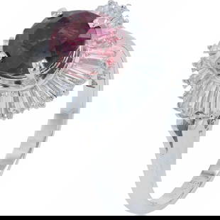 PLATINUM RING CARAT RUBY DIAMOND: Platinum Ring Carat Ruby Diamond Brand: Estate (Estate / Vintage)  Product Type : Ring  Material: Metal Type: Platinum 900  Sone Color: None  Stone Shape: None  Gemstone(s): Ruby  Size: 6.5 US