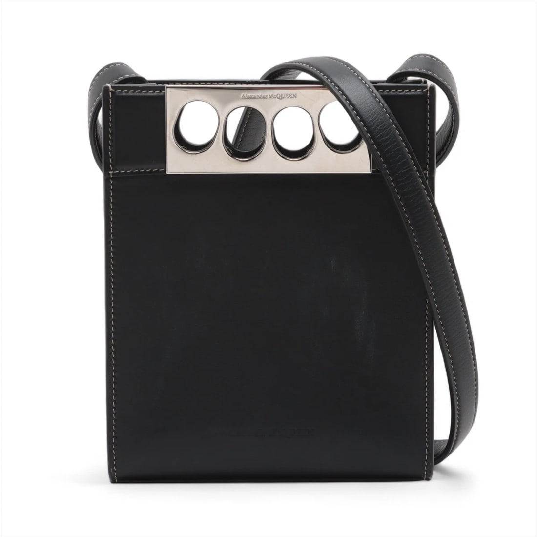 ALEXANDER MCQUEEN LEATHER SHOULDER BAG: Alexander McQueen Leather Shoulder bag Brand: Alexander McQueen Type: Shoulder bag Material: Leather Color: Black Size: Size(Inch) Height:8.3inch Length:6.7inch Depth:2.4inch Handle height:1.0inch