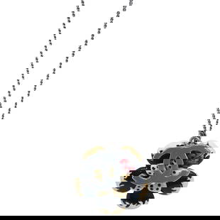 CHANEL FLOWER LADYBUG CHAIN NECKLACE PENDANT: Chanel Flower Ladybug Chain Necklace Pendant Brand: CHANEL  Type: Pendant  Material: Silver Plated, Acrylic  Color: Silver, Black, White, Red  Size: Chain(Overall) : 45.0 cm Charm(Flower) : W 2.9 x H
