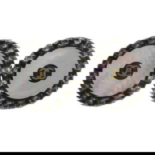 CHANEL BUTTON EARRINGS GOLD BLACK: Chanel Button Earrings Gold Black Brand: CHANEL Type: Earrings Material: Gold-plated, Shell,Rhinestone Color: Gold, Black Size: Diameter : 2.4 cm Accessories: None Accessories Notice: When