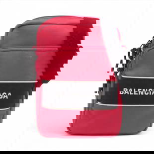BALENCIAGA SPORT SUSTAINABLE NYLON SHOULDER BAG: Balenciaga Sport SUSTAINABLE Nylon Shoulder bag Brand: Balenciaga Type: Shoulder bag Material: Nylon Color: Red Size: Size(Inch) Height:8.1inch Length:5.9inch Depth:1.8inch Shoulder height:26.4inc