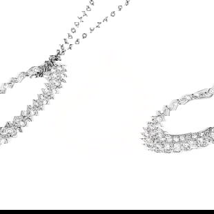 TIFFANY & CO. ELSA PERETTI OPEN HEART PENDANT NECKLACE: Tiffany & Co. Elsa Peretti Open Heart Pendant Necklace Brand: Tiffany & Co.  Type: Necklace  Material: Platinum (Pt950)  Color: Silver  Size: Measurements: Length: 16.00 ", Pendant Length: 19.75 mm, P