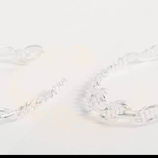 HERMÈS CHAÎNE D'ANCRE ENCHAINEE BANGLE: Hermès Chaîne d'Ancre Enchainee Bangle Brand: Hermès  Type: Bracelet  Material: 925  Color: Silver  Size: Bracelet length:17  Accessories: None Accessories Notice: When purchasing pre-owned goo