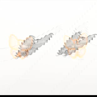 VAN CLEEF & ARPELS DOO PAPILLON SHELLS DIAMOND PIERCING JEWELRY: Van Cleef & Arpels Doo Papillon shells diamond Piercing jewelry Brand: Van Cleef & Arpels Type: Piercing jewelry Material: None Color: None Size: Height:1.4Length:1.5 Accessories: None Acc