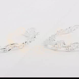 HERMÈS CHAÎNE D'ANCRE ENCHAINEE BANGLE: Hermès Chaîne d'Ancre Enchainee Bangle Brand: Hermès  Type: Bracelet  Material: 925  Color: Silver  Size: Bracelet length:17  Accessories: None Accessories Notice: When purchasing pre-owned goo