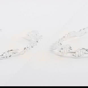 HERMÈS CHAÎNE D'ANCRE ENCHAINEE BANGLE: Hermès Chaîne d'Ancre Enchainee Bangle Brand: Hermès  Type: Bracelet  Material: 925  Color: Silver  Size: Bracelet length:16  Accessories: None Accessories Notice: When purchasing pre-owned goo