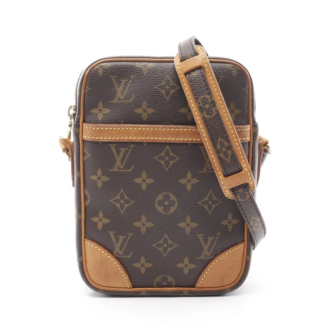 LOUIS VUITTON DANUBE MONOGRAM SHOULDER BAG: LOUIS VUITTON Danube Monogram Shoulder Bag Brand: LOUIS VUITTON Type: Shoulder Bag Material: PVC coated canvas Color: Brown Size: H:21cm x W:15cm x D:4.5cm (H:8.3" x W:5.9" x D:1.8") Shoulder?114(44.9