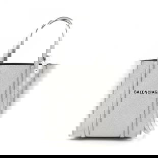 BALENCIAGA EVERYDAY XXS CROSSBODY TOTE BAG: BALENCIAGA EVERYDAY XXS Crossbody Tote Bag Brand: BALENCIAGA  Type: Tote Bag  Material: leather  Color: Silver  Size: H:22cm x W:19cm x D:9cm (H:8.7" x W:7.5" x D:3.5") Handle?32cm(12.6") Shoulder?110