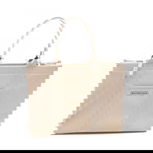 BALENCIAGA HARDWARE CROSSBODY TOTE BAG LEATHER: BALENCIAGA HARDWARE Crossbody Tote Bag Leather Brand: BALENCIAGA Type: Tote Bag Material: leather Color: Beige Size: H:26cm x W:35cm x D:12cm (H:10.2" x W:13.8" x D:4.7") Handle?41cm(16.1") Should