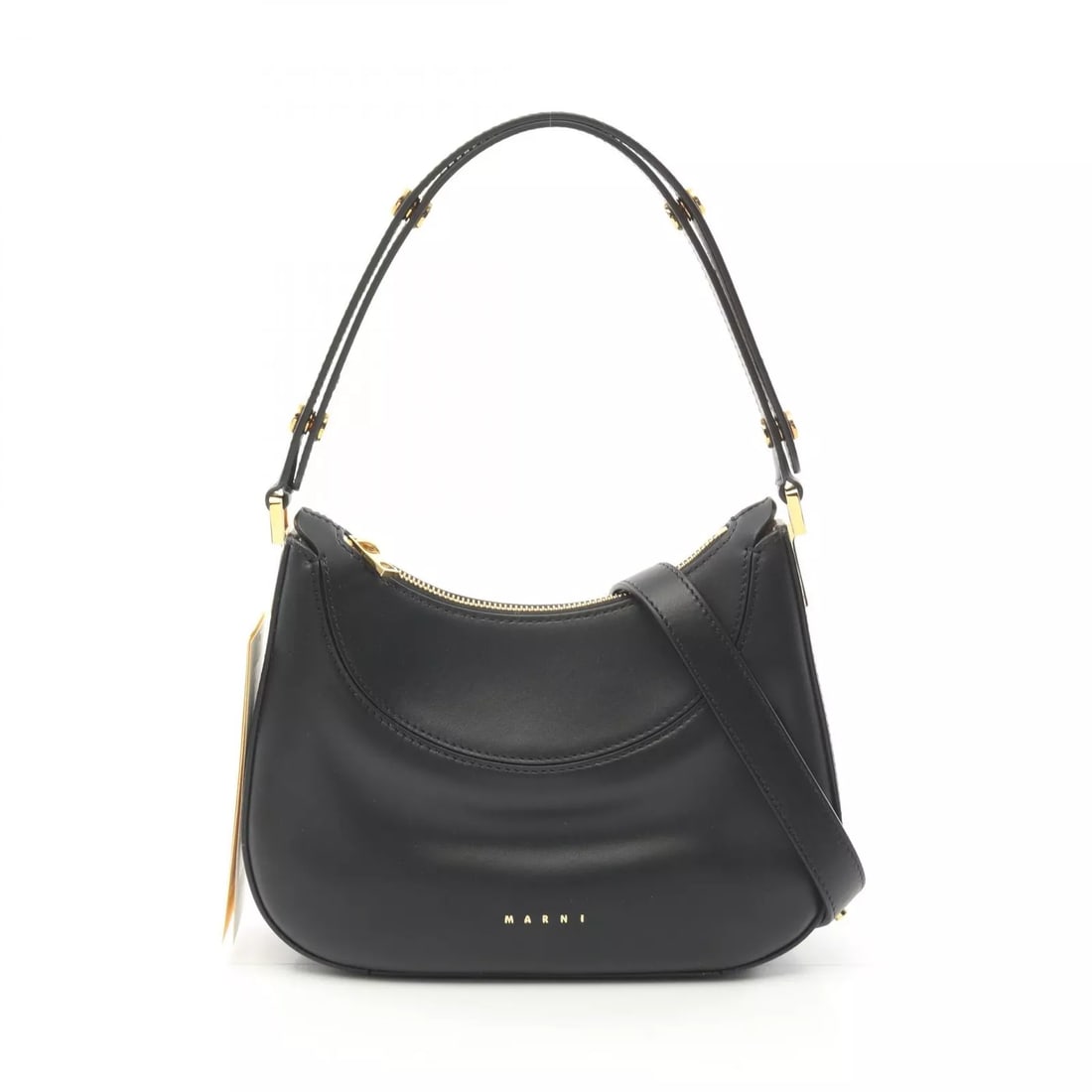 MARNI SHOULDER CROSSBODY BAG LEATHER BLACK: MARNI Shoulder crossbody Bag leather Black Brand: MARNI Type: Shoulder Bag Material: leather Color: Black Size: H:14cm x W:23cm x D:6cm (H:5.5" x W:9.1" x D:2.4") Shoulder?41(16.1") - 112cm(44.1")