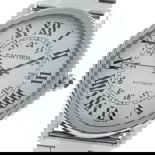 CARTIER RONDE SOLO DE CARTIER XL DATE AUTOMATIC MEN'S WATCH: CARTIER Ronde Solo de Cartier XL Date Automatic Men's Watch Brand: CARTIER  Type: Wristwatch  Material: Case Material Stainless Steel, Band Material Stainless Steel  Color: Case Color Silver, Band Col