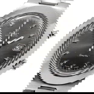 OMEGA GENEVE CHRONOSTOP GRAY DIAL HAND WINDING MEN'S WATCH: OMEGA Geneve Chronostop gray Dial Hand Winding Men's Watch Brand: OMEGA  Type: Wristwatch  Material: Case Material Stainless Steel, Band Material Stainless Steel  Color: Case Color Silver, Band Color
