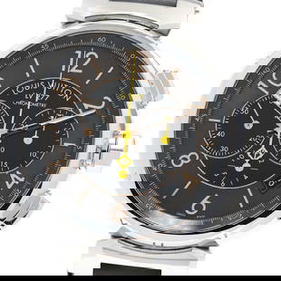 LOUIS VUITTON TAMBOUR EL PRIMERO CHRONOGRAPH AUTOMATIC MEN'S WATCH: LOUIS VUITTON Tambour El Primero Chronograph Automatic Men's Watch Brand: LOUIS VUITTON  Type: Wristwatch  Material: Case Material Stainless Steel, Band Material leather  Color: Case Color Silver, Ban