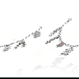HARRY WINSTON PLATINUM VINTAGE BRACELET: Harry Winston Platinum Vintage Bracelet Metal Type: Platinum Condition: Excellent Size: 7-inch Description: A timeless vintage Harry Winston charm bracelet, elegantly crafted in platinum. This deli