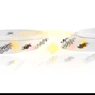DAVID WEBB 18K YELLOW GOLD CABOCHON BANGLE BRACELET: David Webb 18K Yellow Gold Cabochon Bangle Bracelet Metal Type: 18K Yellow Gold  Condition: Excellent  Size: Measurements: W: 0.8 inches  Description: Step into the realm of timeless elegance with a v
