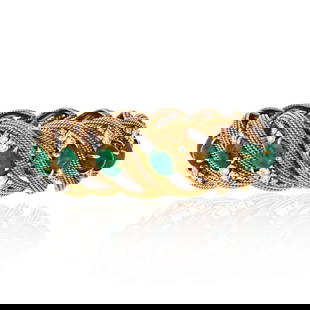 DAVID WEBB PLATINUM & 18K YELLOW GOLD DIAMONDS BRACELET: David Webb Platinum & 18K Yellow Gold Diamonds Bracelet Metal Type: Platinum & 18K Yellow Gold  Condition: Excellent  Size: Measurements: W: 0.8 inches  Description: Vintage bracelet by David Webb cra