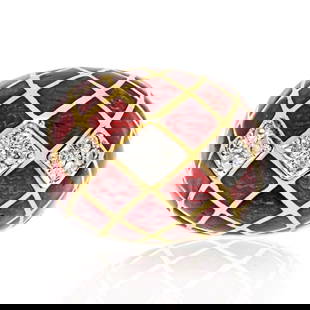 DAVID WEBB PLATINUM & 18K YELLOW GOLD RED RING: David Webb Platinum & 18K Yellow Gold Red Ring Metal Type: Platinum & 18K Yellow Gold  Condition: Excellent  Size: 6 US  Description: David Webb was a renowned American jewelry designer, known for his