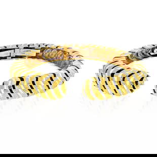DAVID WEBB PLATINUM & 18K YELLOW GOLD BRACELET: David Webb Platinum & 18K Yellow Gold Bracelet Metal Type: Platinum & 18K Yellow Gold  Condition: Excellent  Size: Measurements: Wrist 6.5 inches  Description: Beautiful iconic 1980s black and white e
