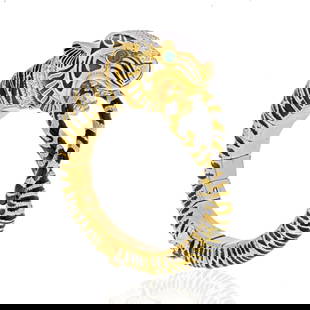 DAVID WEBB PLATINUM & 18K YELLOW GOLD BRACELET: David Webb Platinum & 18K Yellow Gold Bracelet Metal Type: Platinum & 18K Yellow Gold Condition: Very Good Size: Measurements: Wrist size 6 Description: A stunning bracelet by David Webb from the K