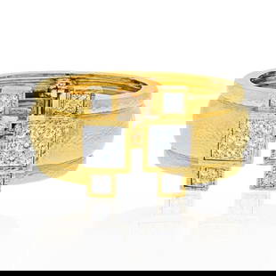 DAVID WEBB 18K YELLOW GOLD BRACELET: David Webb 18K Yellow Gold Bracelet Metal Type: Platinum & 18K Yellow Gold  Condition: Excellent  Size: Measurements: Wrist Size 6.5 inches  Description: David Webb's diamond cuff bracelet, crafted in